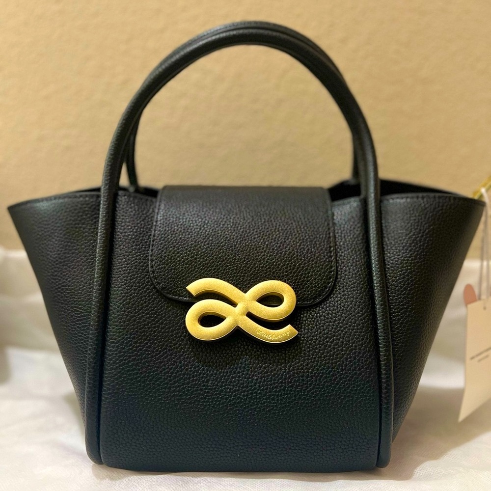 HOLB Destiny Black Handbag with Gold Accent